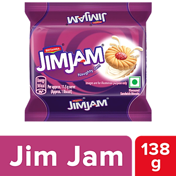 Britannia Jimjam Biscuits - 138g, NA, NA