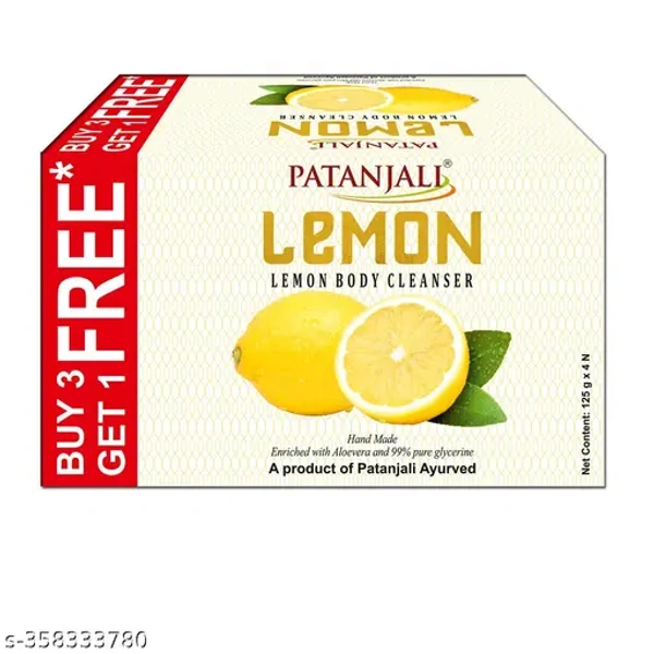 Patanjali Lemon Body Cleanser - 125g*4N, NA, NA