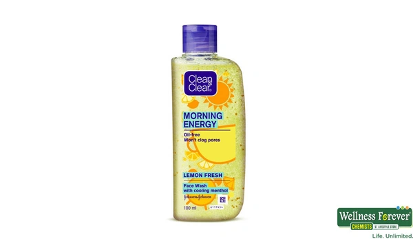 CLEAN & CLEAR LEMON FRESH FACEWASH WITH COOLING MENTHOL - 100ML, NA, NA