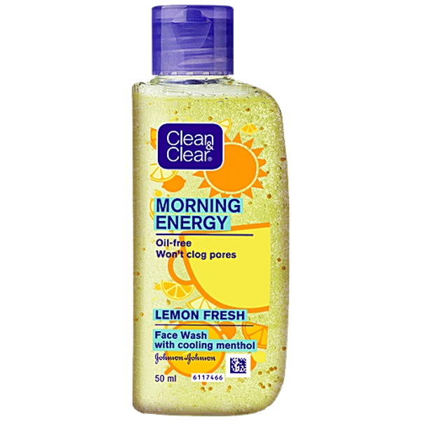 CLEAN & CLEAR LEMON FRESH FACEWASH WITH COOLING MENTHOL - 50ML, NA, NA