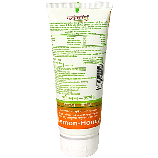 PATANJALI LEMON HONEY FACEWASH - 60G, NA, NA
