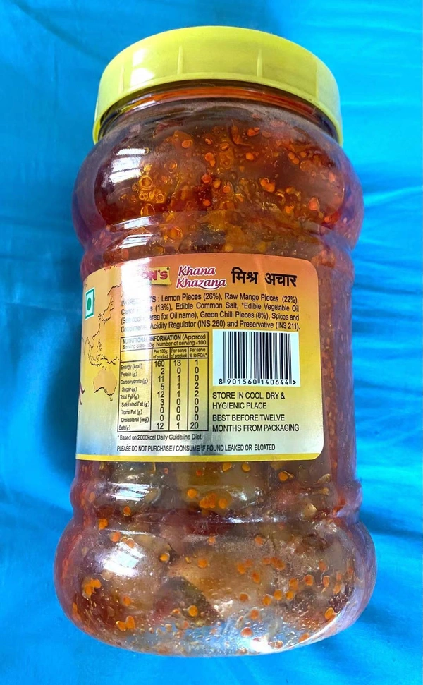 Nilons Mixed pickle - 900gram, NA, NA
