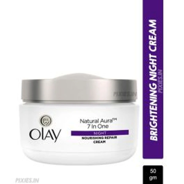 Olay Natural Aura 7 In One Night Cream - 50g, NA, NA