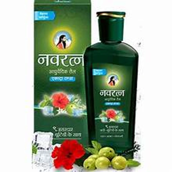 NAVRATNA AYURVEDIC EXTRA THANDA OIL - 180ML, NA, NA