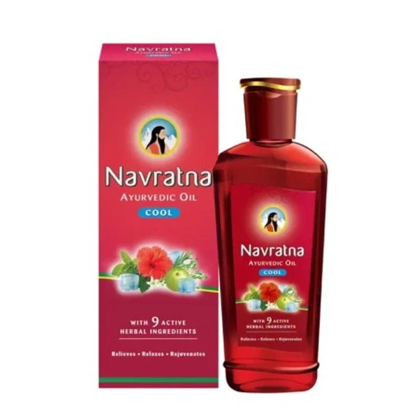 NAVRATNA AYURVEDIC THANDA OIL - 180ML, NA, NA