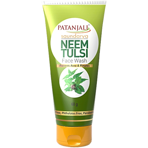 PATANJALI NEEM TULSI FACEWASH - 60G, NA, NA