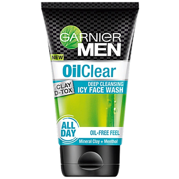 GARNIER MEN OILCLEAR ICY FACEWASH - 100G, NA, NA