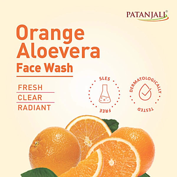 PATANJALI ORANGE ALOEVERA FACEWASH - 100G, NA, NA