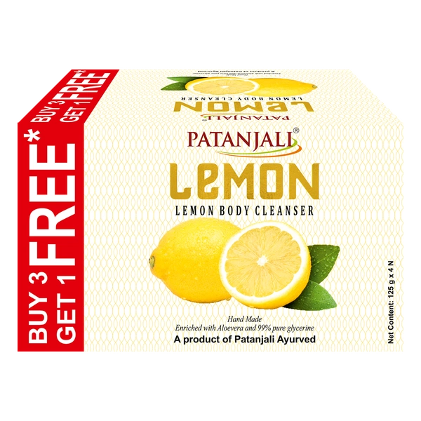 PATANJALI LEMON SOAP - 4X125G, NA, NA