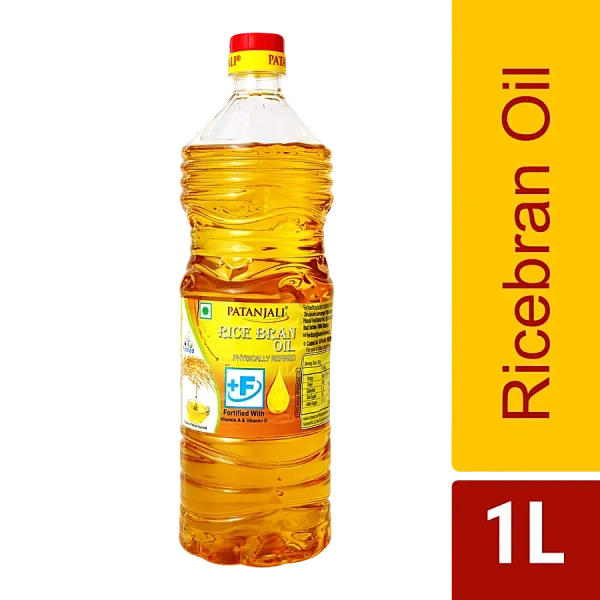 Patanjali Physically Refined Rice Bran Oil - 1 Ltr, NA, NA