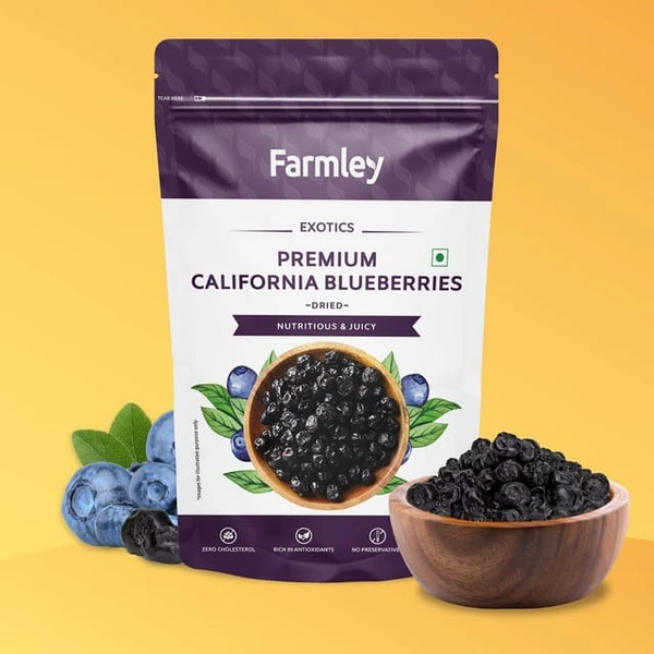Farmley Premium California Blueberries Dried - 200g, NA, NA