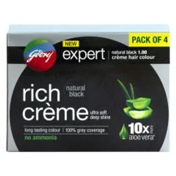 Godrej Rich Cr�me Natural Black - 20g,20ml, NA, NA