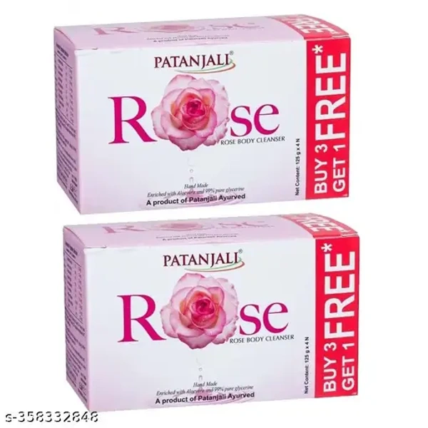 Patanjali Rose Body Cleanser - 124g * 4N, NA, NA