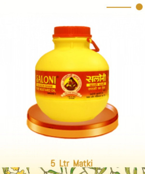 Saloni Kachchi Ghani Pure Mustard Oil - 5 Ltr, NA, NA