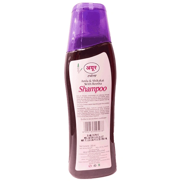 Ayur Shampoo amla & shikakai With Reetha - 200ml, NA, NA