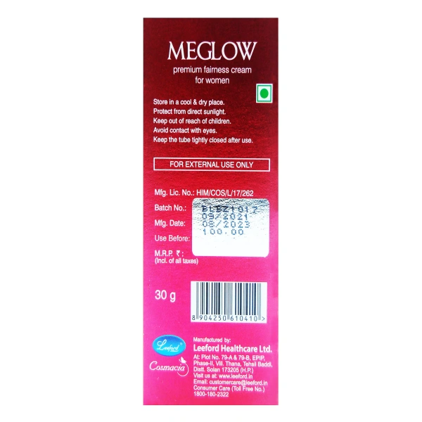 Meglow Skin Brightening Cream For Women - 30g, NA, NA