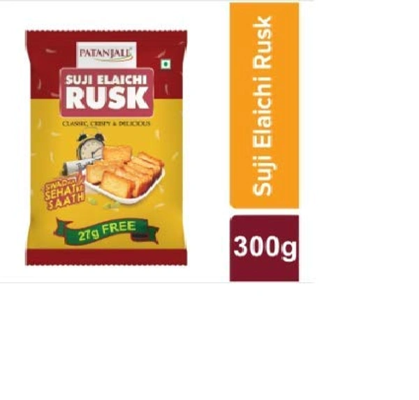 Patanjali Suji Elaichi Rusk - 273g, NA, NA