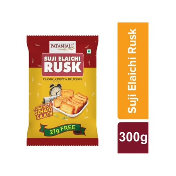 Patanjali Suji Elaichi Rusk - 63.6g, NA, NA
