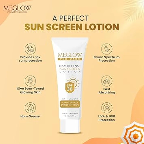 MEGLOW SUN SCREEN LOTION - 50ML, NA, NA