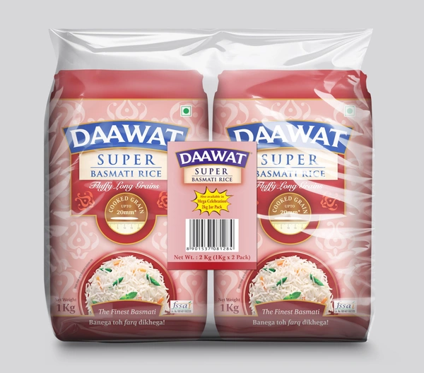Daawat Super basmati rice - 1kg +100, NA, NA