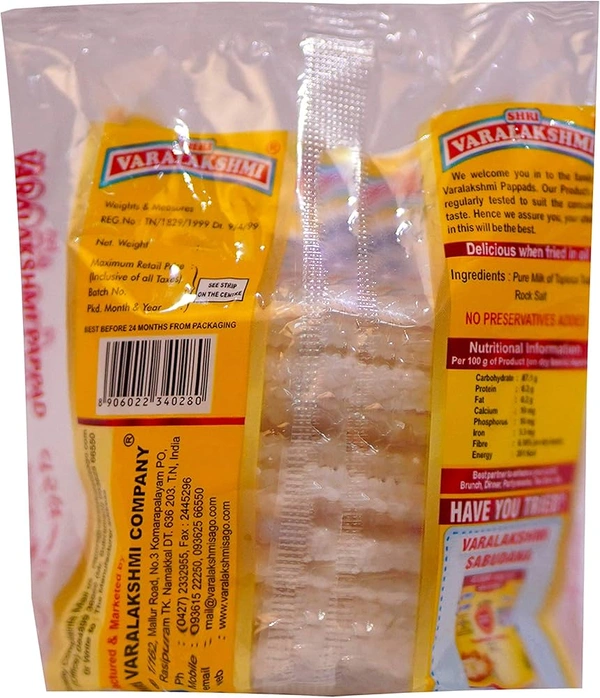 Sago sabudana pappad Try Mi Pappad plan - 80g, NA, NA