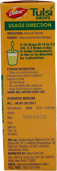 DABUR TULSI DROPS - 30ML, NA, NA