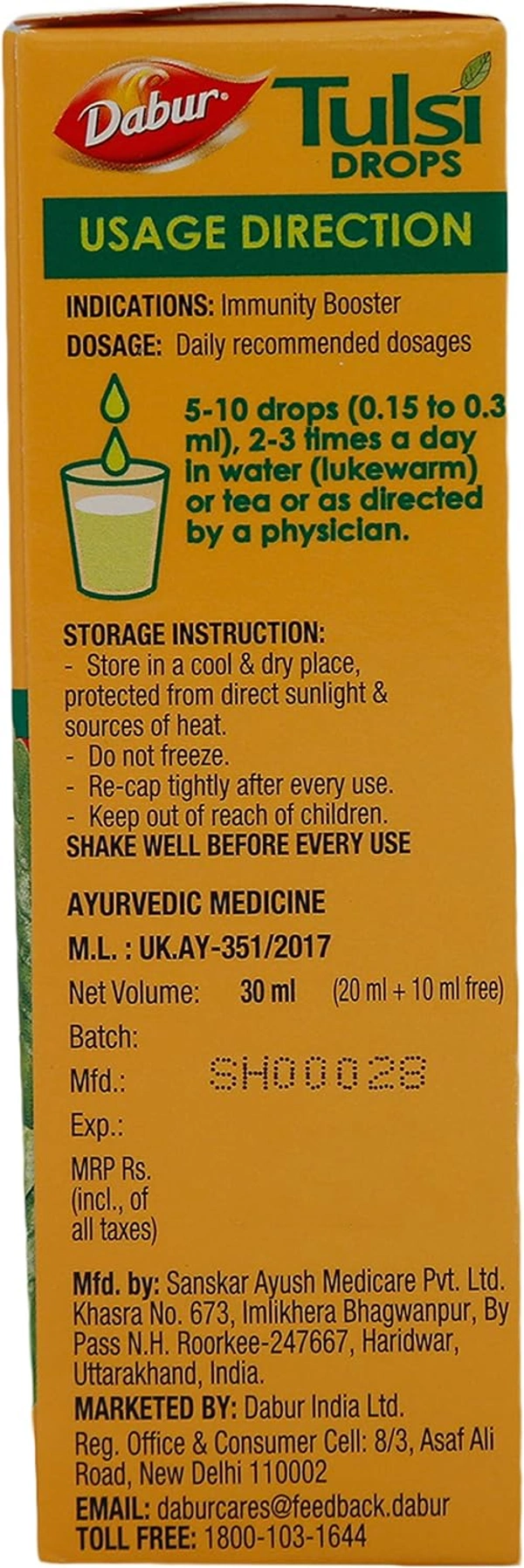 DABUR TULSI DROPS - 30ML, NA, NA