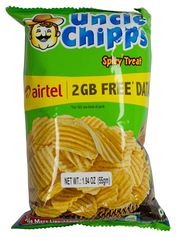 Uncle Chipps Spicy Treat - 48.1g, NA, NA