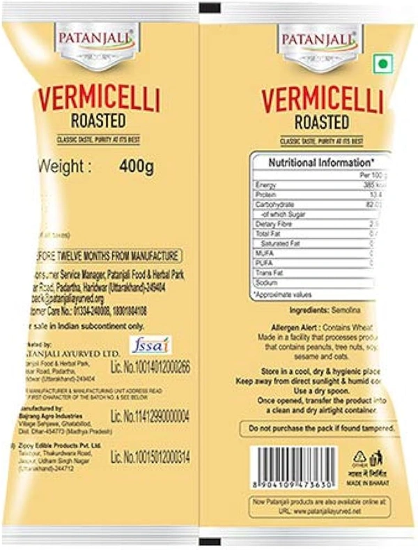 Tata Sampann Vermicelli Roasted - 400g, NA, NA