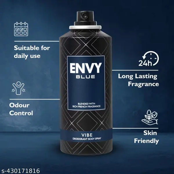 ENVY BLUE VIBE DEODORANT BODY SPRAY - 165ML, NA, NA
