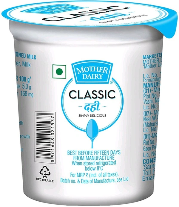Classic Dahi ( Mother Dairy ) - 200g