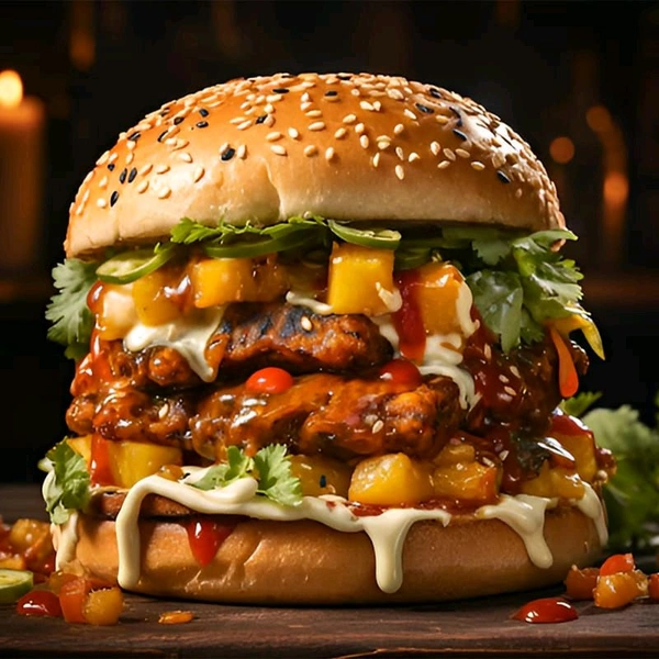 OB Spicy Paneer Burger  - Obra