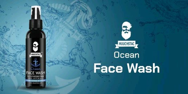 mustache ocean face wash