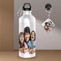 Customized Photo Bottle With Free Keychain 