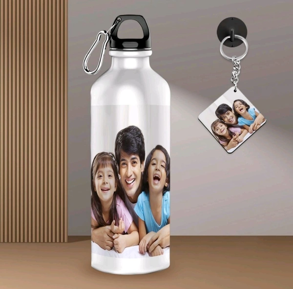 Customized Photo Bottle With Free Keychain 