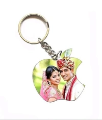 Wooden Photo Keychain Single Side - Loveshape