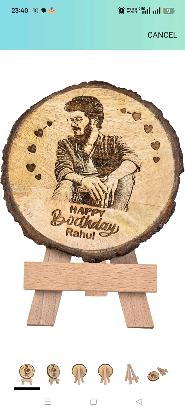 Slice Wood Engraving For Father Day