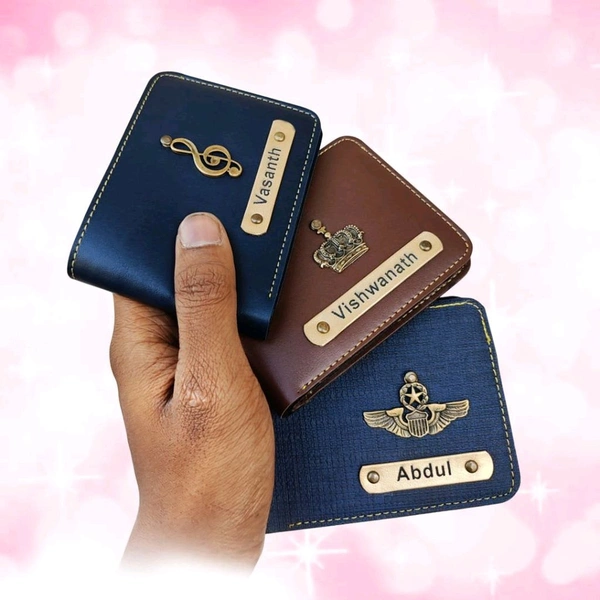 Customized Wallet With Name - Brown
