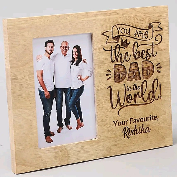 Wood Engraving Photo Frame