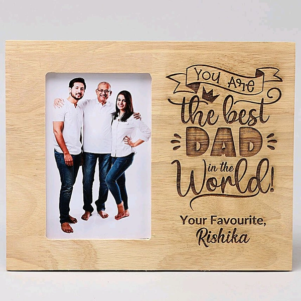 Wood Engraving Photo Frame