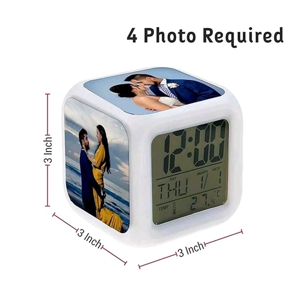 Customized Photo Alram Clock With Multy Color LED LIGHTING