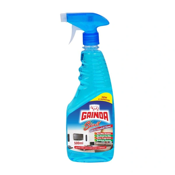 Gainda ShineX Glass Cleaner – Sparkling Clean Mirrors & Surfaces Instantly (500ml) - 500ml, Gainda