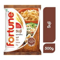 FORTUNE Sooji Pouch,500 Gram - 500g, Fortune