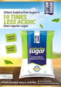 Uttam Sugar Sulphurless Sugar, 1kg - 1Kg, Uttam