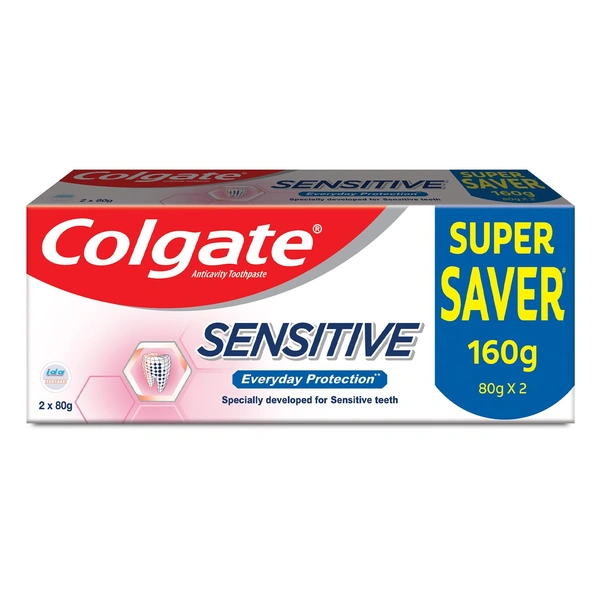 Colgate Sensitive Everyday Protection Toothpaste- 80g x 2 - (80g x 2), Colgate