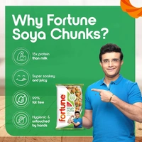 Fortune Soya Chunks, 15x more protein than milk, 1kg - 1kg, Fortune