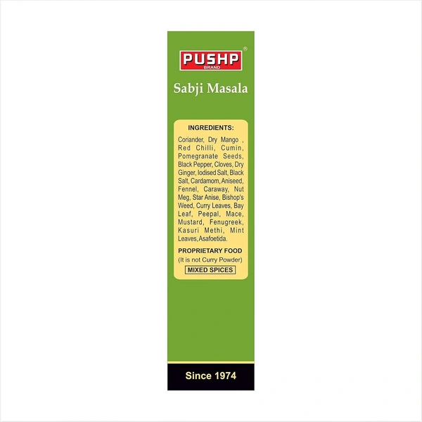 Pushp Brand Sabji Masala 100g - 100g, Pushp