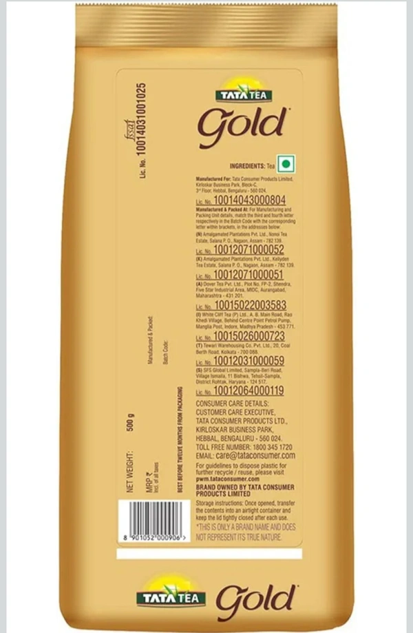 Tata Tea Gold 500 gram - 500g, Tata