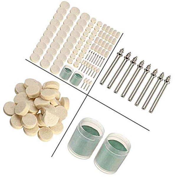 DIY Crafts DIY Crafs Pack of 5 Pcs Felt and 1 Mandrel, Multi, s choice Pieces Felt Polishing Pad and Wheel Point a(Pack of 5 Pcs Felt and 1 Mandrel, Multi) - Pack of 5 Pcs Felt and 1 Mandrel, Multi