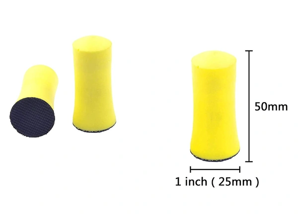 DIY Crafts Pack Of 2 Pcs, Hand Hook & Loop Backing Pad, 1" Inch (25mm) PU Foam Hand Hook & Loop Back-up Sanding Pads Abrasive Tools for Man(Pack Of 2 Pcs, Hand Hook & Loop Backing Pad) - Pack Of 2 Pcs, Hand Hook & Loop Backing Pad